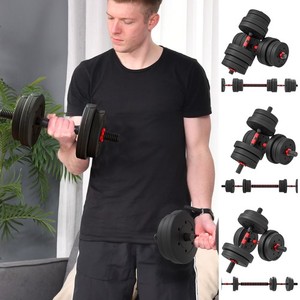 Adjustable 2 IN 1 Barbell Dumbbells Weight Set for Body Fitness Lifting