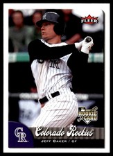 Jeff Baker 2007 Fleer #324 Colorado Rockies MLB READ FREE SHIPPING AutographDen