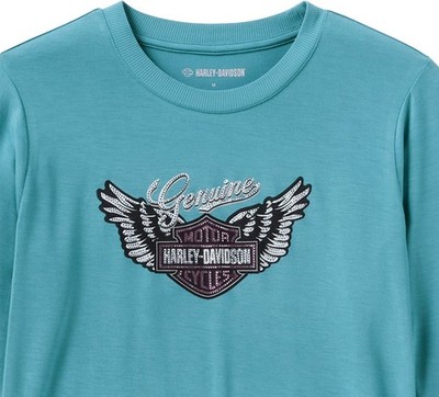 Damen Winged Bling Langarmshirt - Rustic Teal 96239-26VW