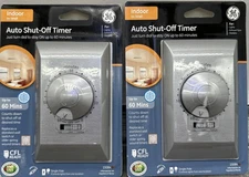GE 15 Amp Single-Pole 60-Minute Auto Shutoff Timer-New Factory Sealed 2 Pack{G1}
