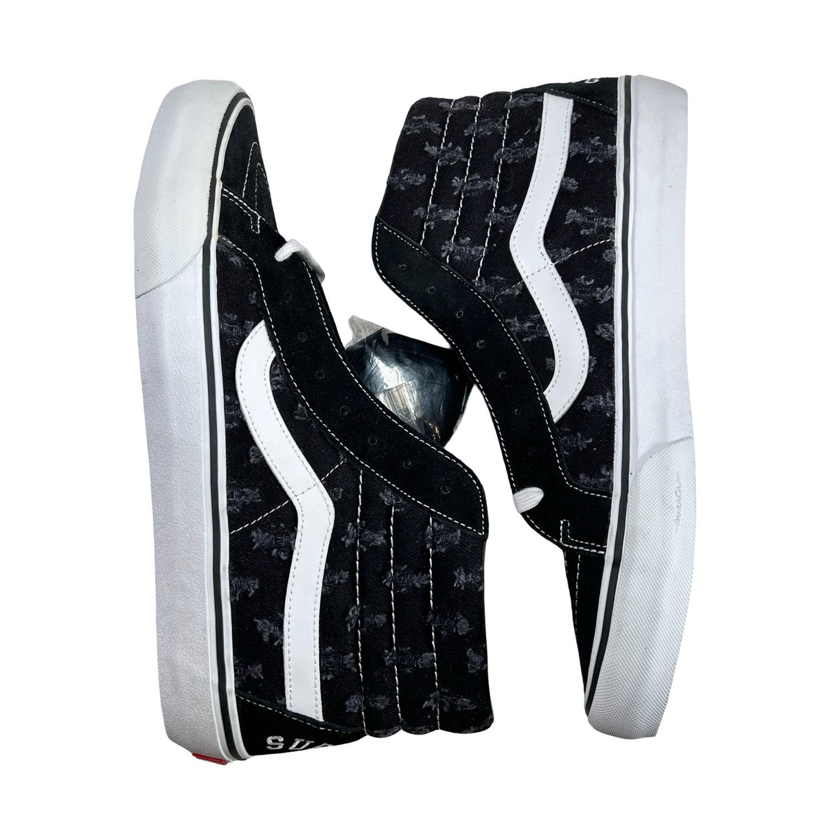 Supreme x Vans SK8 Hi Black Hole Punch Denim Black - Size 13