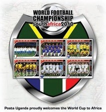 Uganda 2010 - Football World Cup, South Africa 2010 Sheetlet - MNH