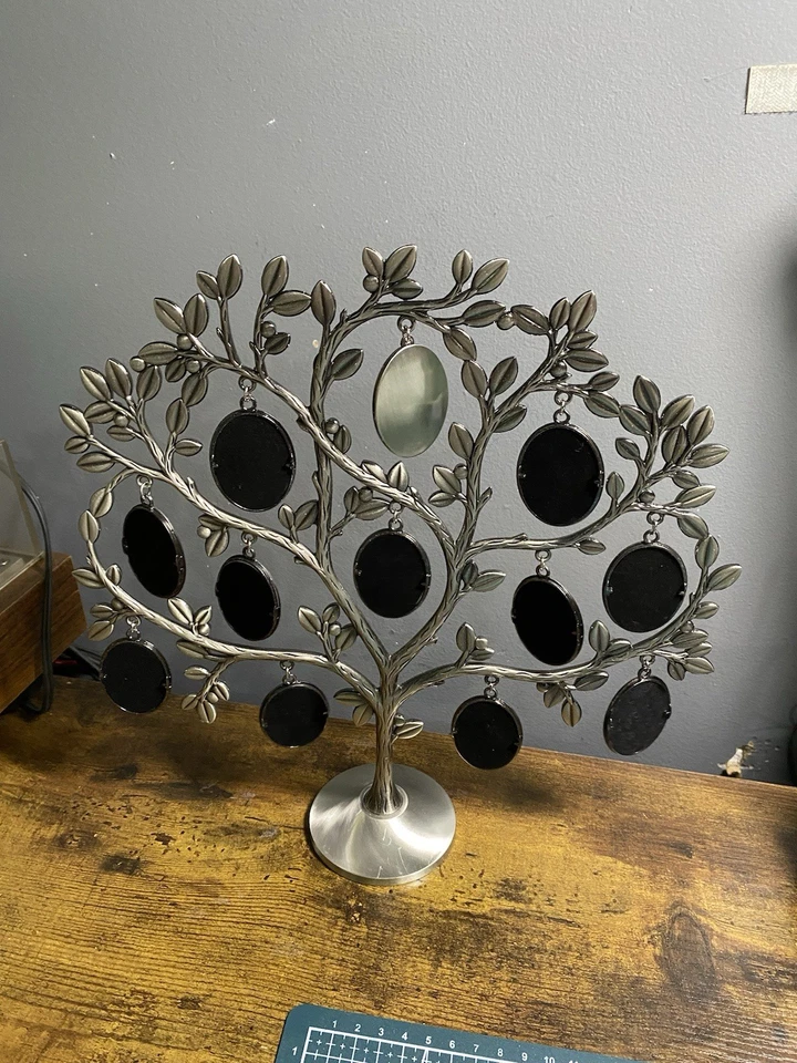 Soporte para árbol genealógico foto árbol, cosas recordadas, plateado, 11 fotos más plato Foto 4 de 4
