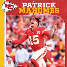 Turner Licensing,  NFL Patrick Mahomes 2026 Wall Calendar, 12'' X 12'', 12-Month