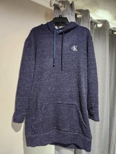 Calvin Klein Women's CK One Plush Lounge Long Sleeve Hoodie Sz Medium Sleepwear