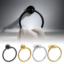 Hand Towel Ring Stainless Steel Round Holder Wall Mounted Rail Bathroom CW