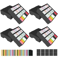 AOBOPLE 4 Pack Trading Card Storage Box,3400 Count Sports Card Storage Box wi...