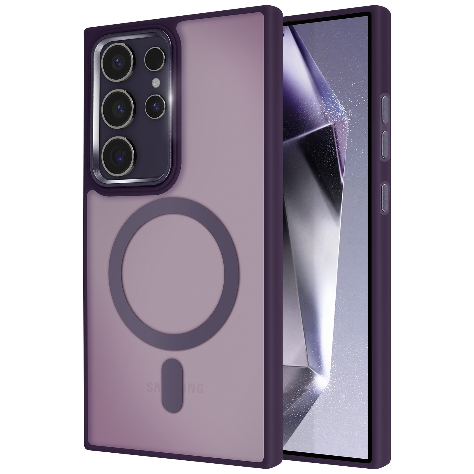 Coque Galaxy S24 Ultra Avizar Frost Color Violet semi-transparente