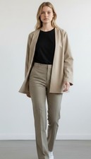 Women’s Nine West Size 12 Barely Bootcut Tan Pants Mid Rise