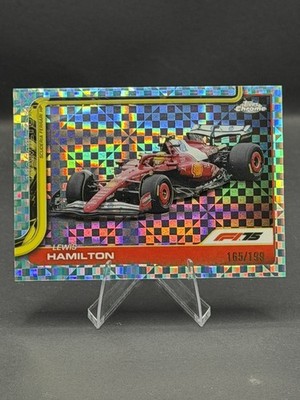 Lewis Hamilton Aqua X-Fractor /199 Ferrari HP #76 2025 Topps Chrome F1 Checkered