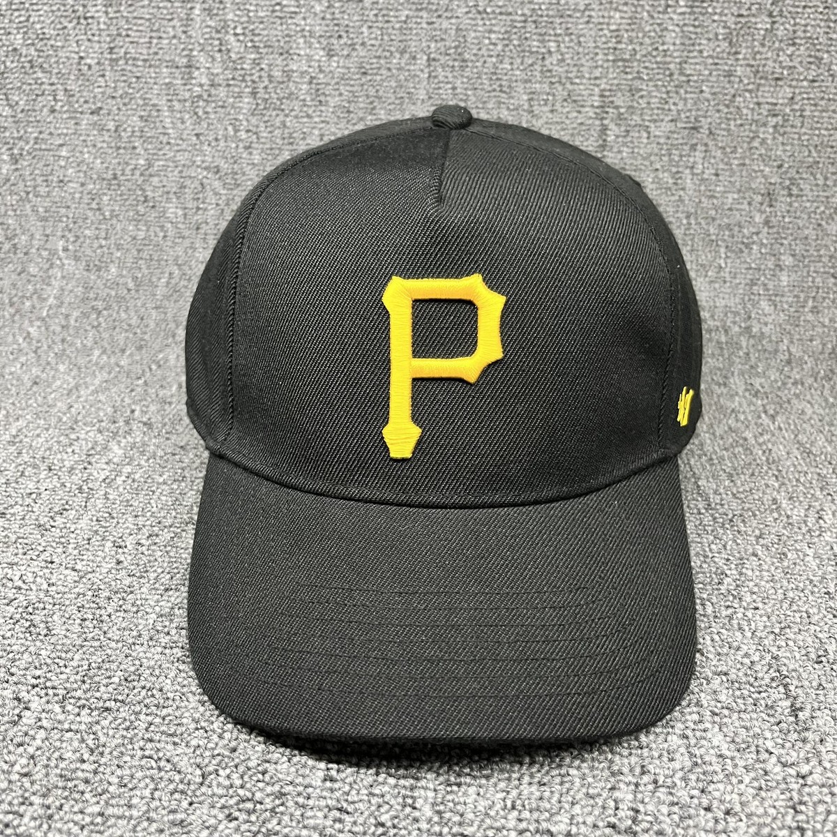 '47 Brand Pittsburgh Pirates MLB MVP DT Snapback Hat Black Yellow A-Frame Cap
