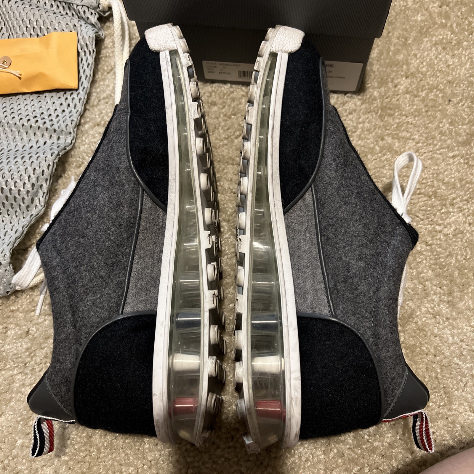 Thom Browne Tech Runner Wool Flannel Sneakers – S… - image 9