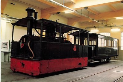 Foto Dampfstraßenbahn 11 Wien Verkehrsmuseum Remise ca. 9x13cm tre2068e