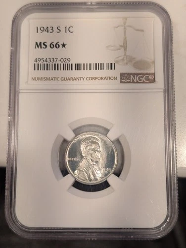 1943-S Cent NGC MS66* Semi PL