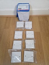 8 x BG 942W-01 Nexus 10AX Plate Switch 2 Gang 2 Way Slim White Light Switch 