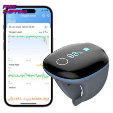 Wellue O2Ring Oxygen Monitor with Vibration Reminder Bluetooth O2 Pulse Oximeter