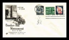 DR JIM STAMPS US COVER BUNKER HILL MONUMENT FIRST DAY ISSUE COMBO ARTCRAFT