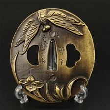 Japanese Tsuba Sword Guard Katana ornaments Antique Alloy Modern Article #839