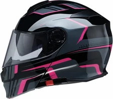 Z1R Solaris 2.0 Slater Modular Motorcycle Helmet Black/Pink