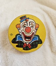 VNTG 1959 U.S. Metal Toy MFG. CO. Tin Clown Party Noisemaker Spinning Rattler