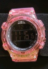 *NEW* Invicta Racing Burnout Digital Men's Watch-52mm Transparent Pink (PF21223)