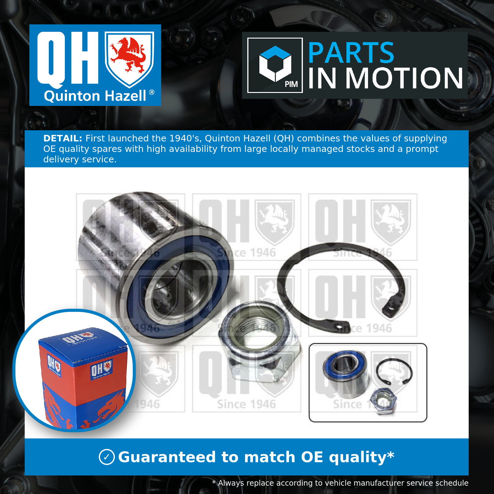 Front Wheel Bearing Kit QWB907 Fits Nissan Kubistar Renault Kangoo Laguna Hazell - Image 14