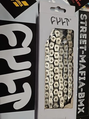 CULT INDUSTRIES CULT 1/2 LINK CHAIN BMX BIKE CHAIN 1/8" CHROME FIT FREESTYLE SE GT S&M HARO NEW