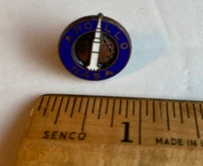Vintage NASA Employee Apollo enamel lapel or tie pin, Saturn V rocket, Antaya