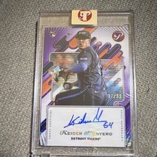 Topps Pristine 2025 Autograph Keider Montero Purple Pulsar /99 Tigers