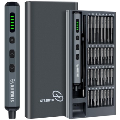 STREBITO Mini Electric Screwdriver Set, 70 in 1 Small Electric Screwdriver Co...