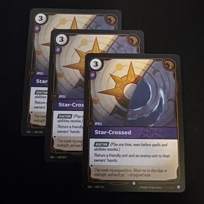 3x Star-Crossed 128/219 Common Unleashed Riftbound NM/M x3