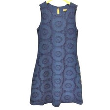 Eliza J Royal Blue Floral Lace Sleeveless Shift Dress Size 0 EJHTMX2975