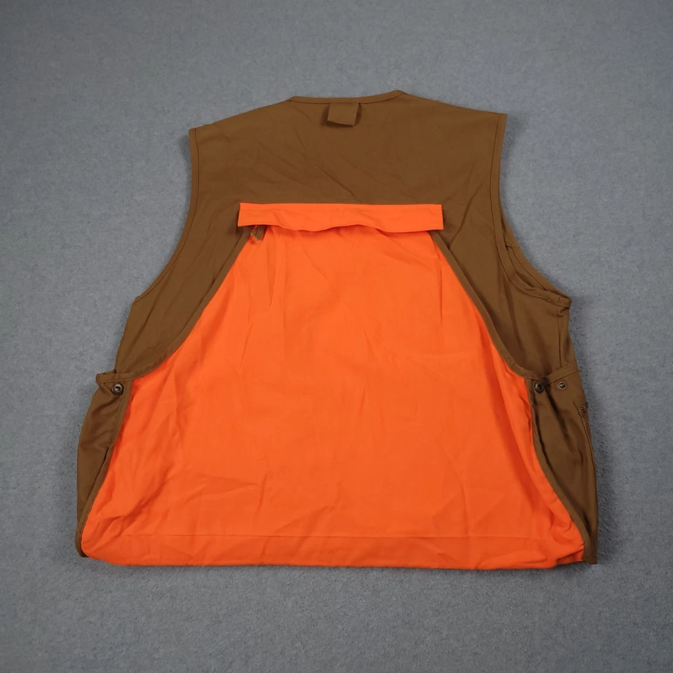 Gamehide Vest Men Large Brown Blaze Orange Hunting Shooting Quilted Bird Pouch - Image 2 of 4