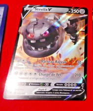 POKEMON CARD HOLO CARTE STEELIX V 115/185 FR NM 2020