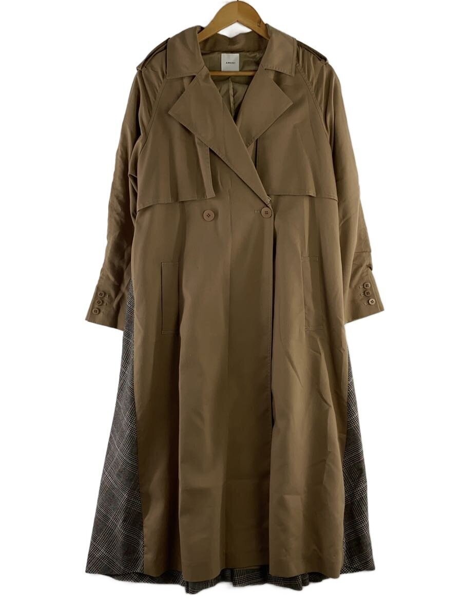 Ameri Docking Trench Coat/-/Polyester/Brw/Check/0… - image 1