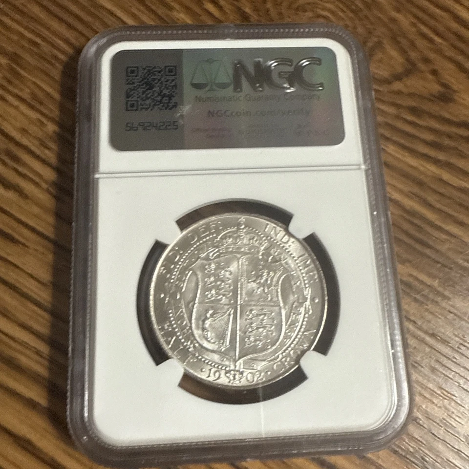1902 Great Britain Edward VII Silver Crown NGC MS 63 - Image 2 of 2