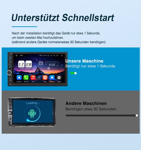 Pumpkin 7" Android 13 Autoradio 2 DIN GPS Navi 4GB 64GB USB DAB Touchscreen WiFi - Bild 6 von 24