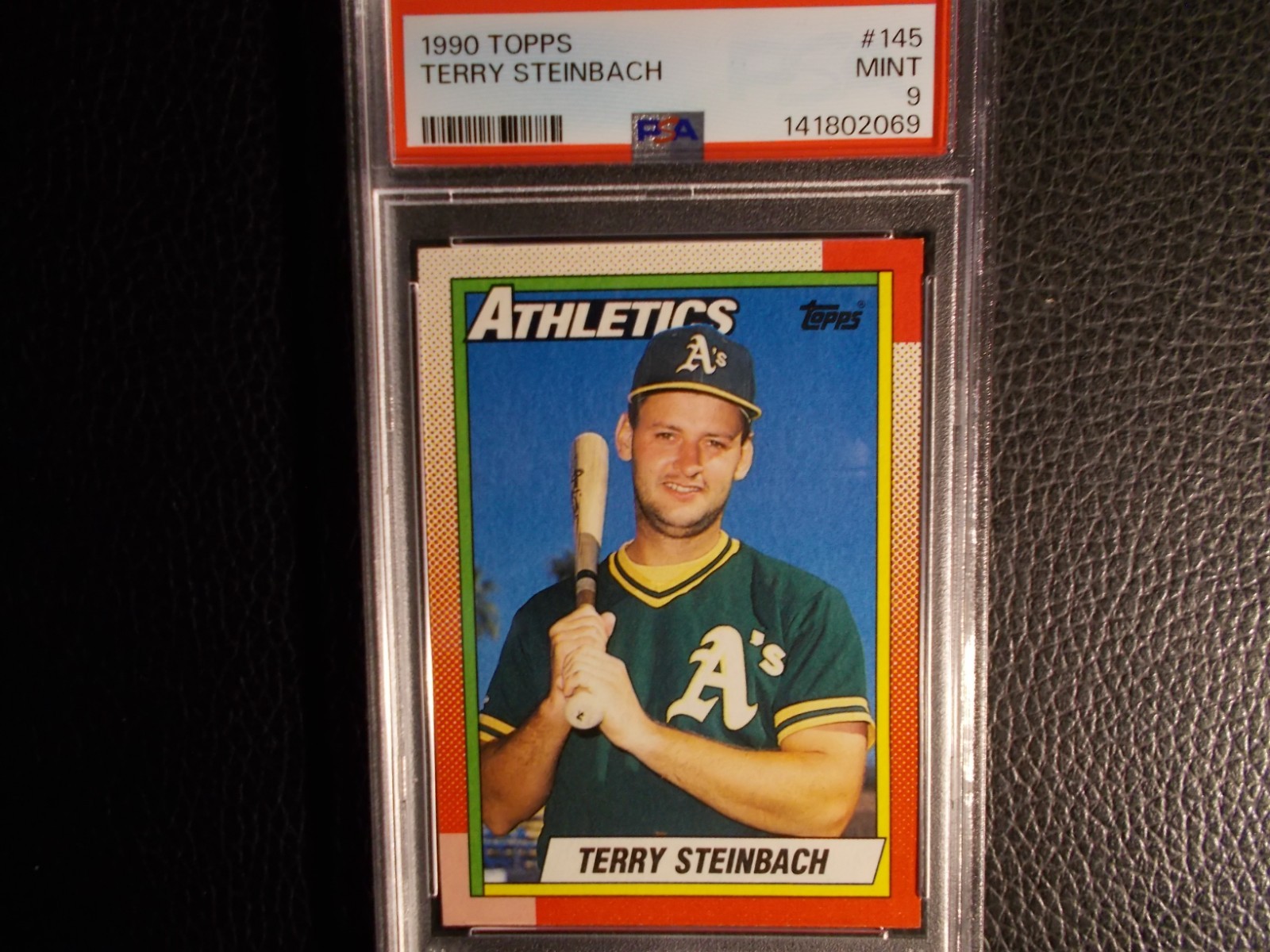 1990 TOPPS #145 TERRY STEINBACH PSA 9 !!!