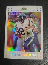2007 Topps Chrome Touch Down LaDainian Tomlinson #LT-26 White Refractor 014/100
