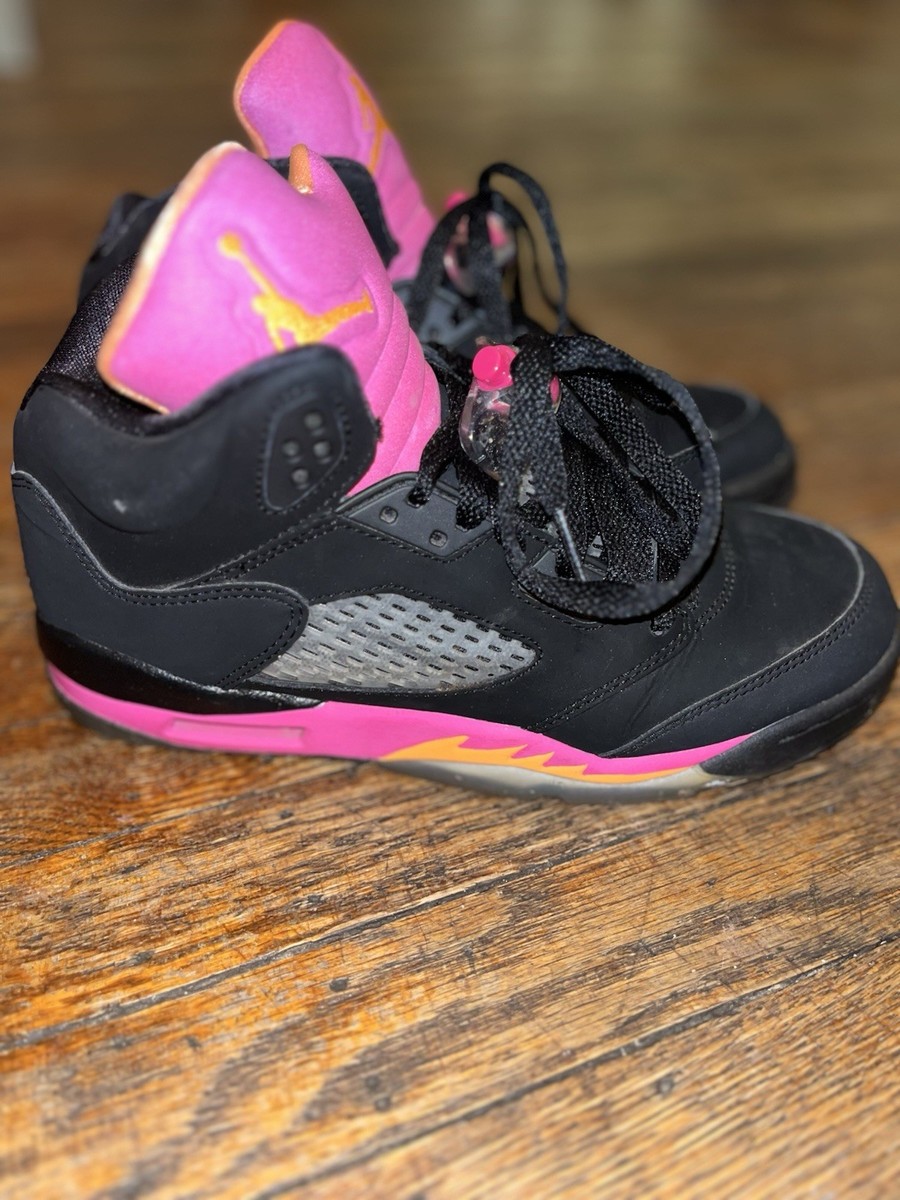jordan 5 pink and black