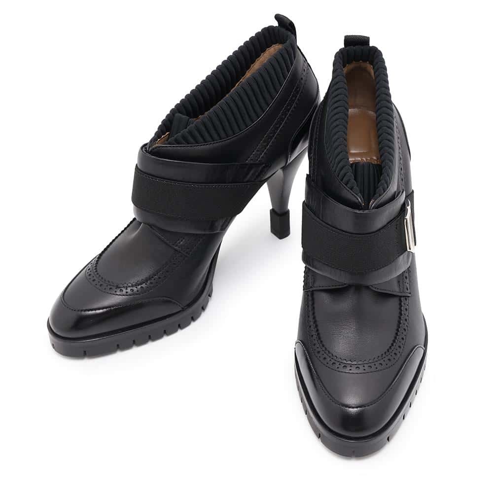 SAOLA Stivaletti HERMES Derby Spicy taglia 39 pelle di capra tela neri