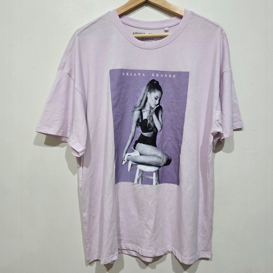 Ariana Grande My Everything Tee Shirt Size L Lilac Purple Oversized Cotton S/S