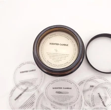 50pcs Candle Dust Covers, Translucence Printed Candle Dust Lid or Candle Maki...