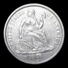 1861 Seated Liberty Dime Silver ---- Stunning Coin  ---- #KK206