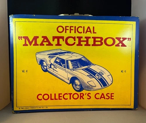 1966 Vintage Lesney No. 41 Official Matchbox Collector's Case  (+ 3 Sealed Cars)