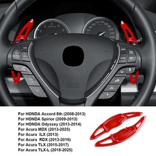 Steering Wheel Paddle Shifter Extension ABS Red For Acura MDX RLX RDX 2013-2025