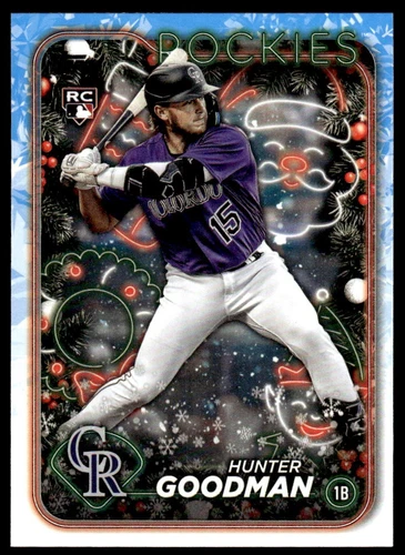 2024 Topps Holiday #H178 Hunter Goodman Colorado Rockies RC Baseball