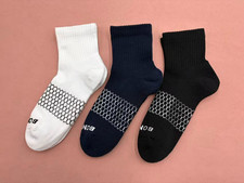 3 Pairs Bombas Women's Quarter socks Size Medium 8-10.5 3 Colors