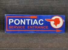 Porcelain Pontiac Service Metal Sign Plate Si...