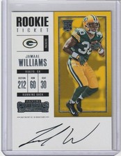 Jamaal Williams 2017 Panini Contenders Rookie Ticket Rc On Card Auto. rookie card picture